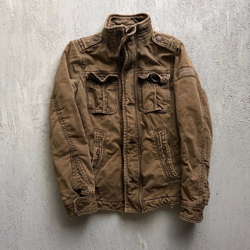 Vintage Abercrombie & Fitch Sawtooth Jacket Small Brown 2000s Military Utility